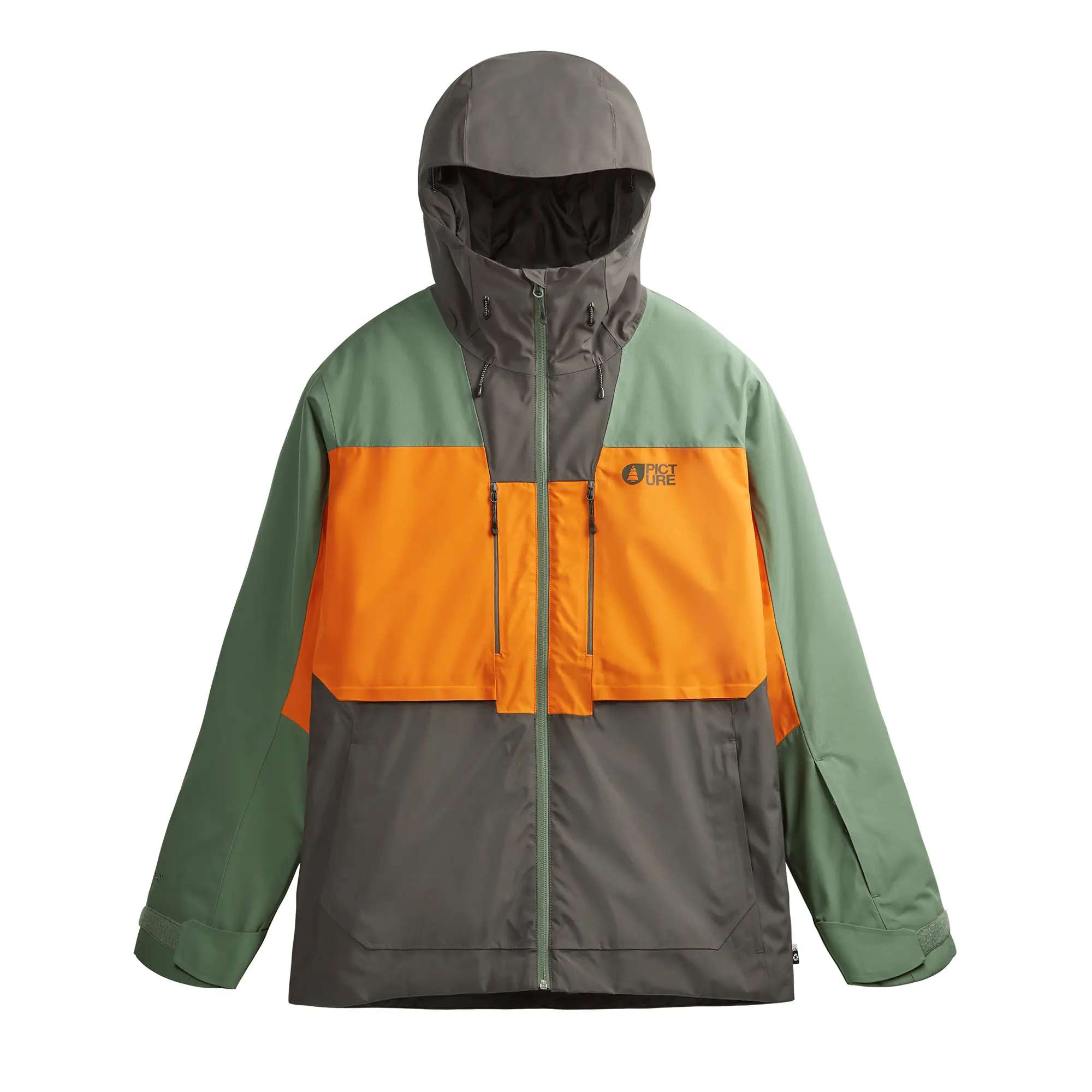 Picture M Object Jacket Winter Apparel - Winter Apparel Mens Hardshell Top Picture Organic Clothing Small Raven Grey