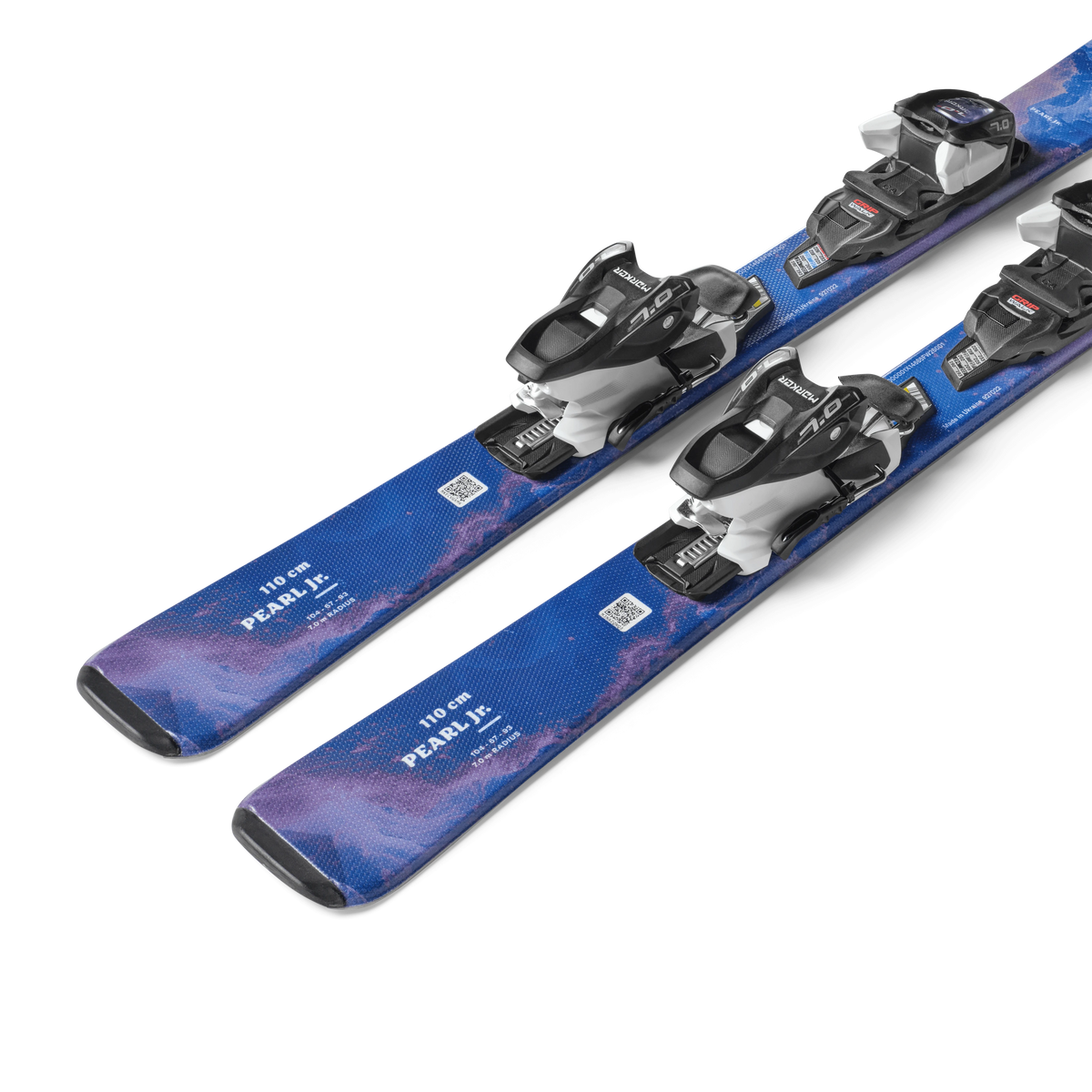 Blizzard Pearl JR and Marker 7.0 Skis - Alpine Skis - Kids Blizzard