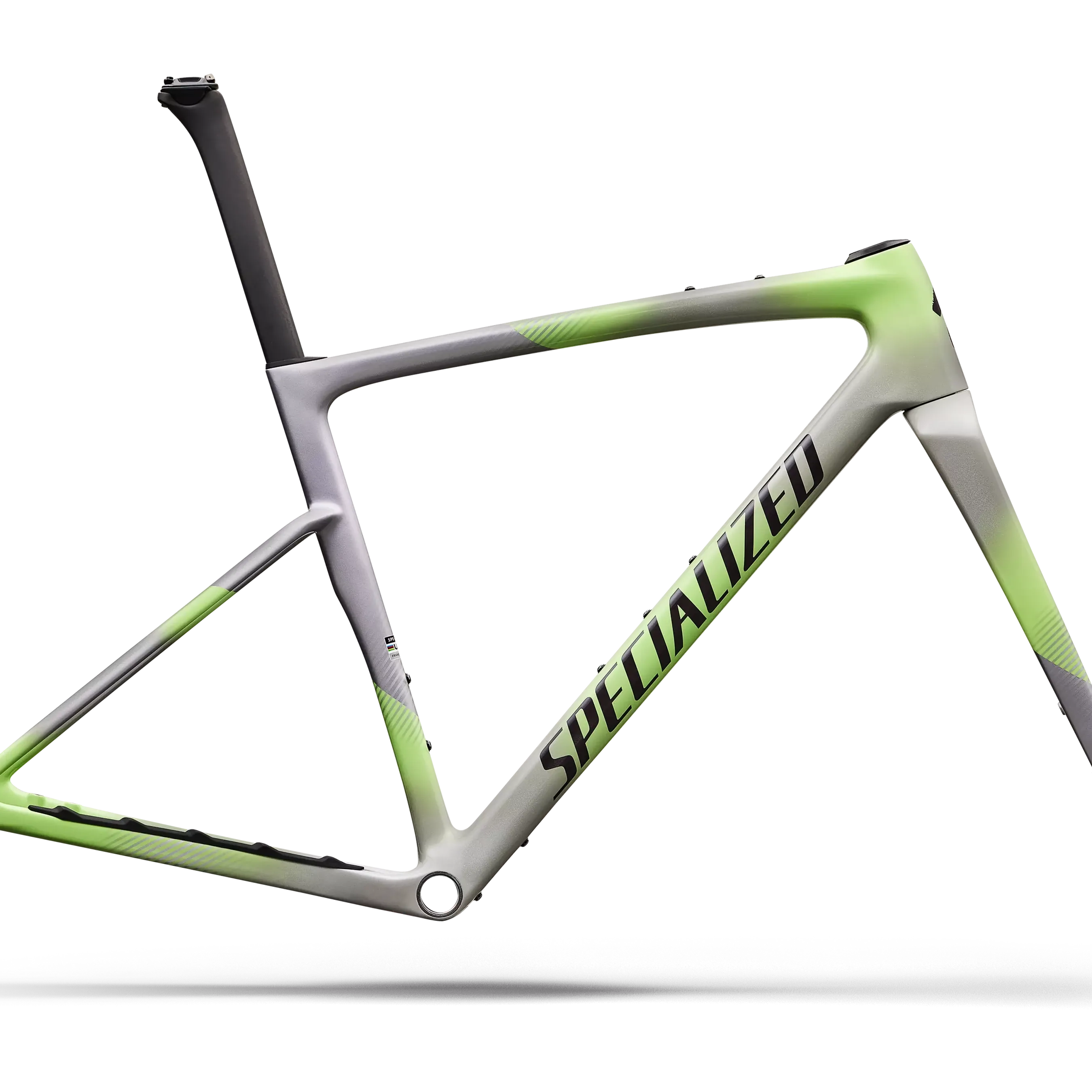 Specialized Crux 5 Frameset - Fact 10r Carbon Bicycle - Frame Specialized 49 Dolomite Metallic/powder Lime/nebula Metallic