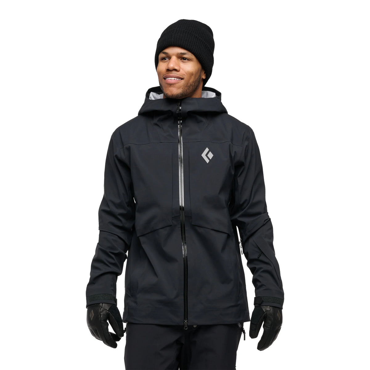 Black Diamond M Factor Shell Winter Apparel - Winter Apparel Mens Hardshell Top Black Diamond