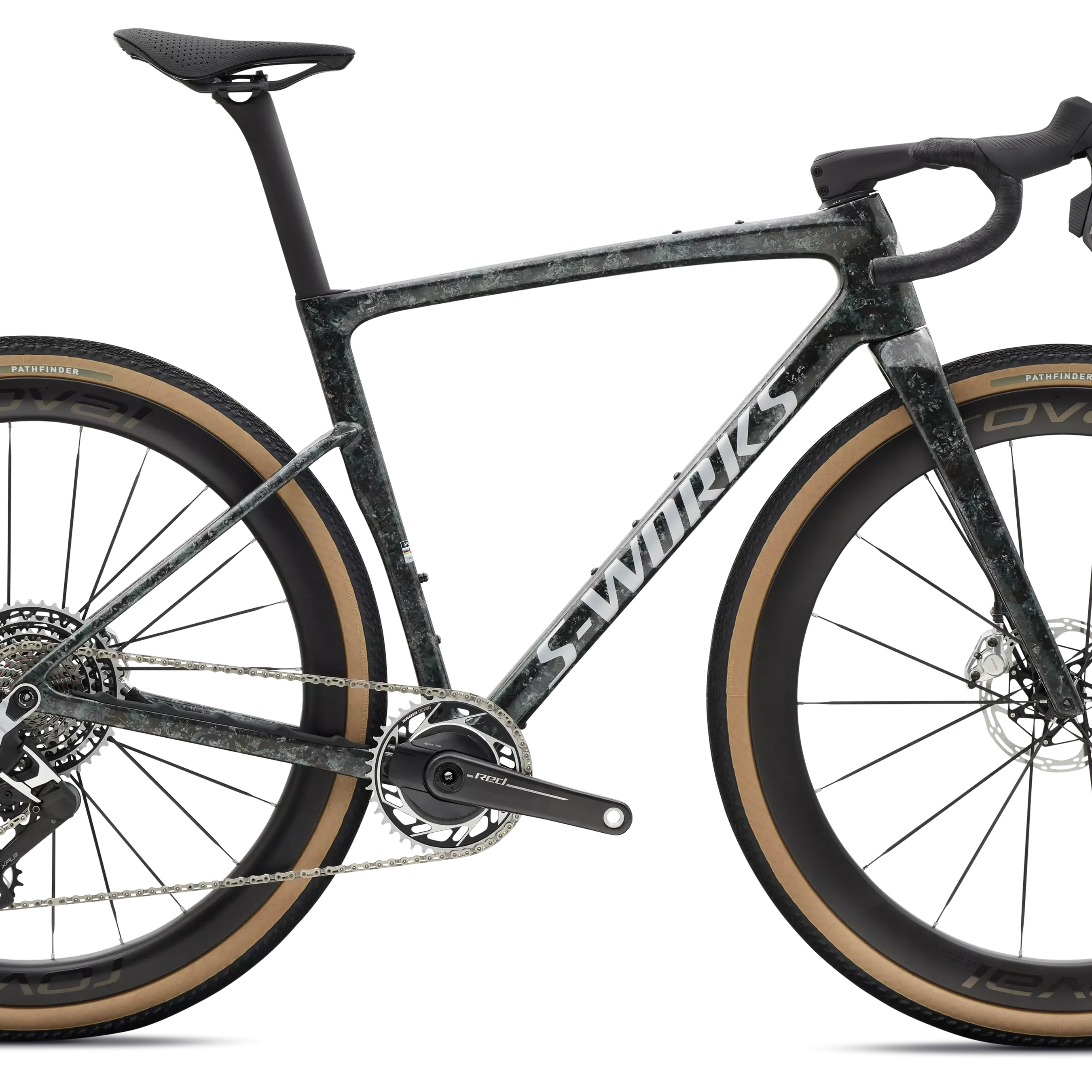 Specialized S-Works Crux 5 - SRAM RED XPLR Bicycle - Gravel Specialized 49 Fjord Gold Sandstone Blurred Impasto/gloss Flake Silver