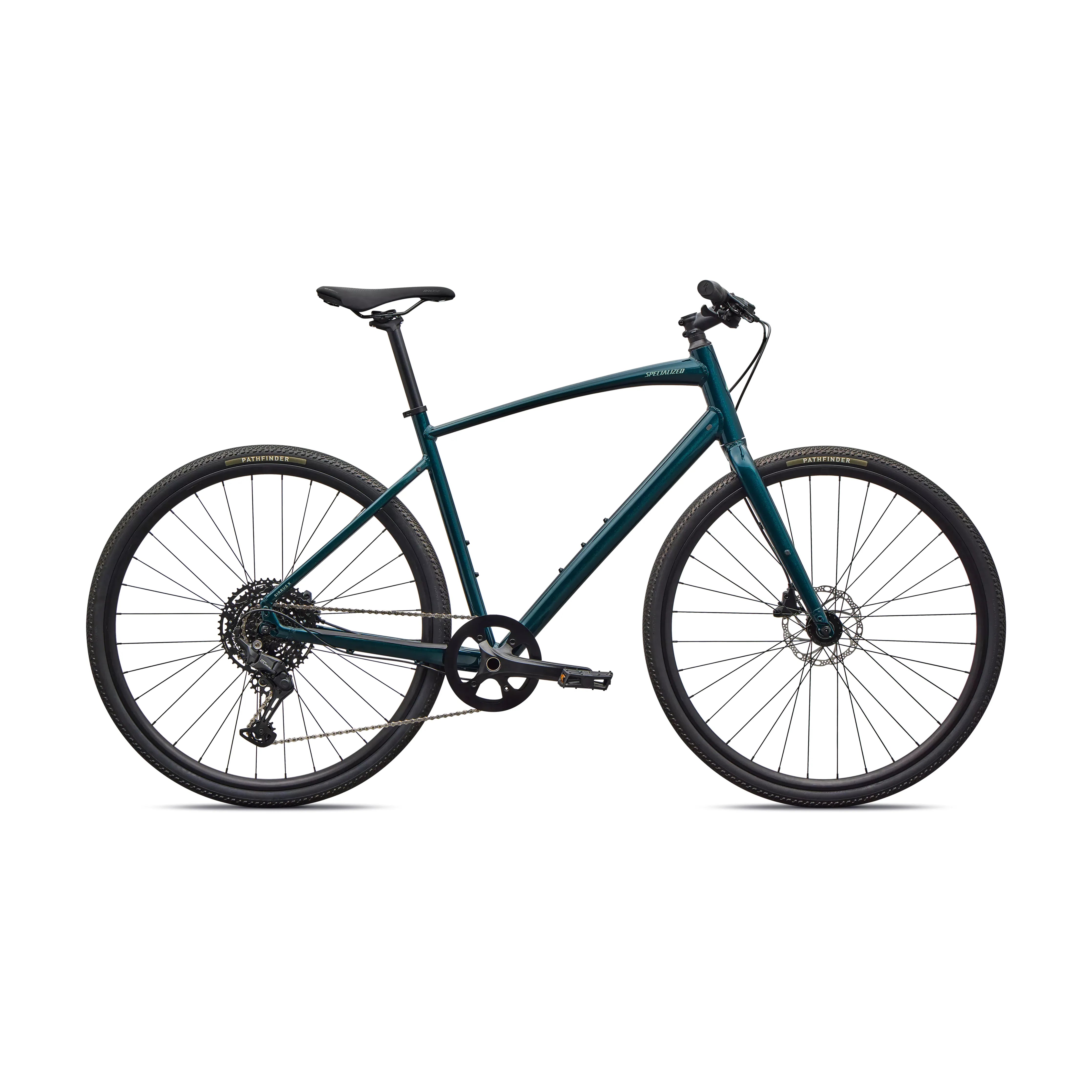 Specialized Sirrus X 3.0 Bicycle - Hybrid Bikes - Regular Specialized XSmall Gloss Emerald Metallic / Fjord Metallic Frost Reflective