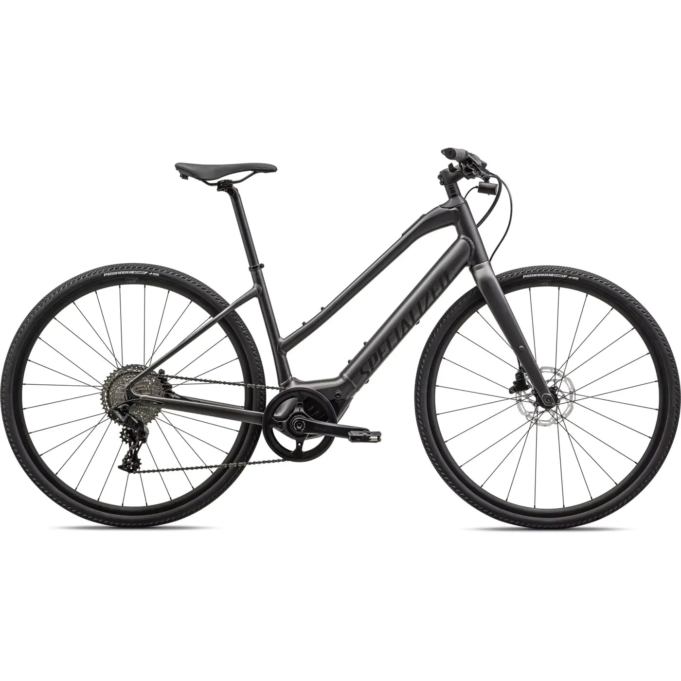 Specialized Vado SL 4.0 Step Through UL Bicycle - E-Bikes - Hybrid - Step-Through Specialized Small Smoke/Black Reflective 