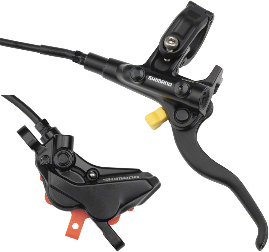 Shimano Deore BL-M4100/BR-MT420 Disc Brake and Lever - Front, Hydraulic, Resin Pads, Gray - three-quarter
