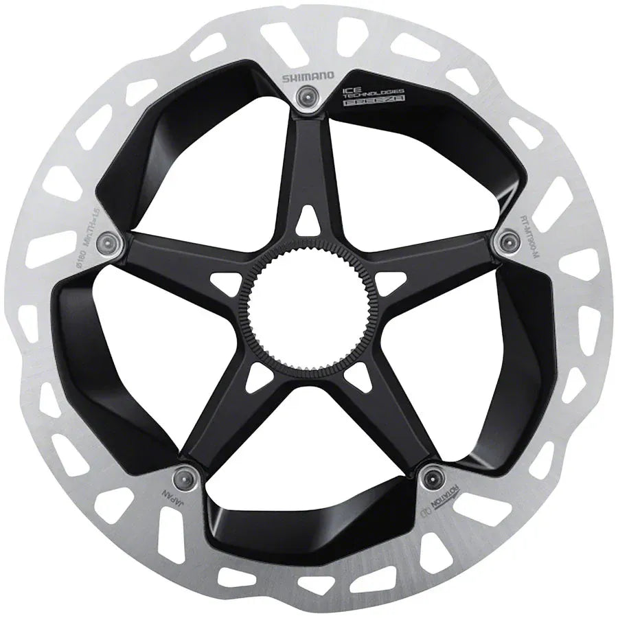 Shimano XTR RT-MT900-M Disc Brake Rotor - 180mm, Center Lock, Silver/Black Cycling Parts - Brake - Disc Brake Rotors Shimano