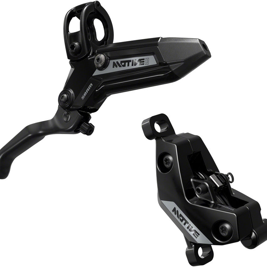 SRAM Motive Silver Disc Brake and Lever - Rear or Front, 2000mm Hose, Post Mount, 4-Piston, Aluminum Lever, Black, A2
