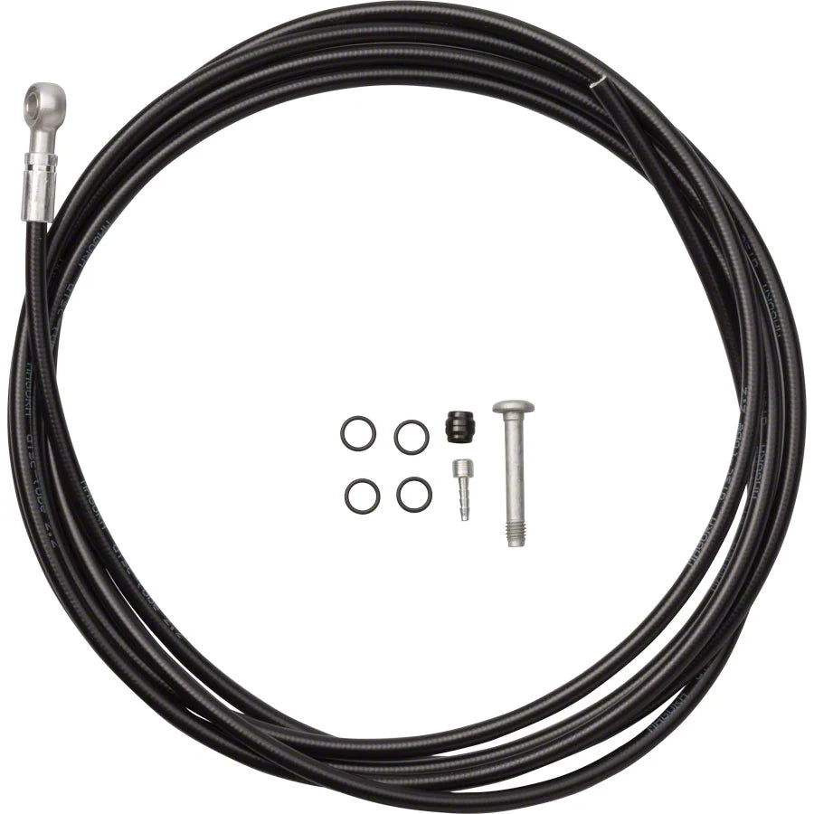 Magura Hydraulic Brake Hose - 2500mm, For MT4 to MT TRAIL SL, Pressed Banjo Fitting, Black Cycling Parts - Cable-Housing - brake cable Magura