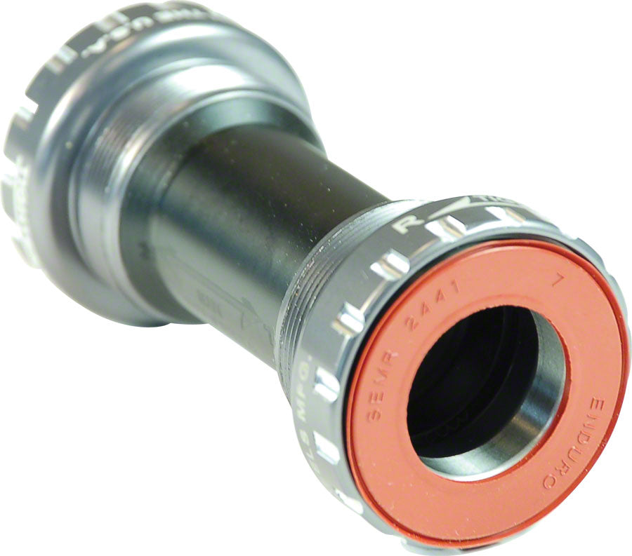 Wheels Manufacturing BSA Bottom Bracket - Shimano Road, Angular Contact Bearings, Gray Cups - three-quarter