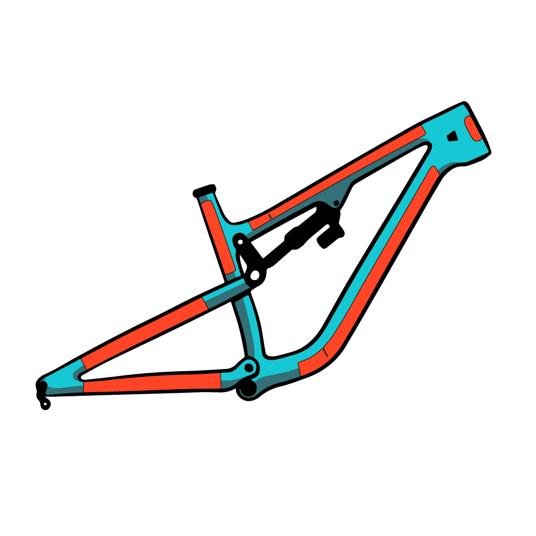 RideWrap Covered Dual Suspension MTB Frame Protection Kit - Matte Cycling Parts - Frame Parts RideWrap