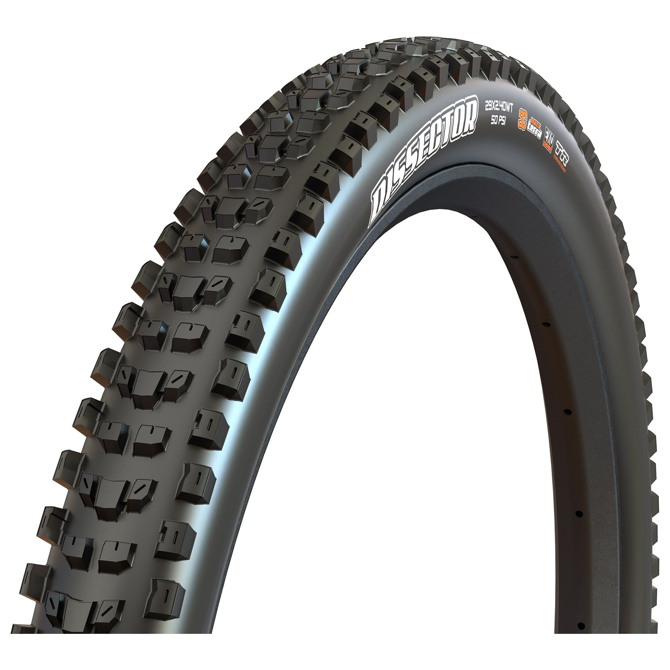 Maxxis Dissector 29x2.4 TR 3C Maxx Terra WT 60TPI Tires and Tubes - Mountain Tires - 29" Maxxis