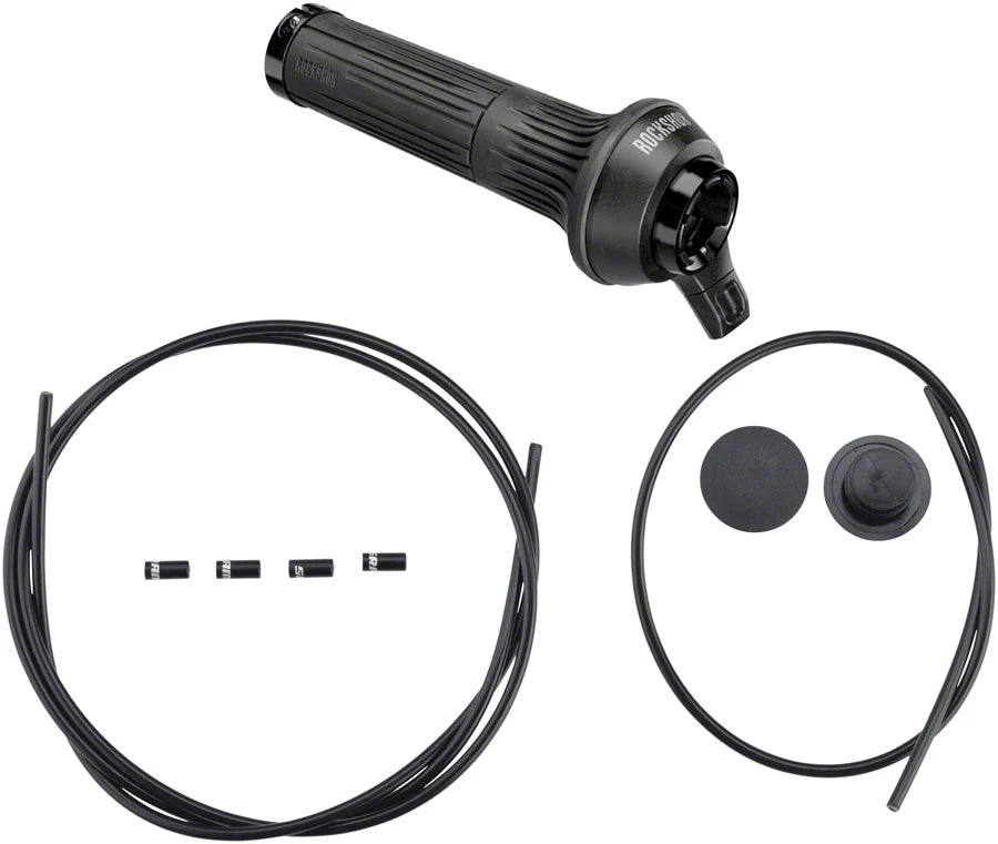 RockShox Twistloc Full Sprint Remote - 2 Position, Left and Right Grips, 1250 mm Rear Shock Cable Housing, B1 Cycling Parts - Grips-Bar Tape RockShox
