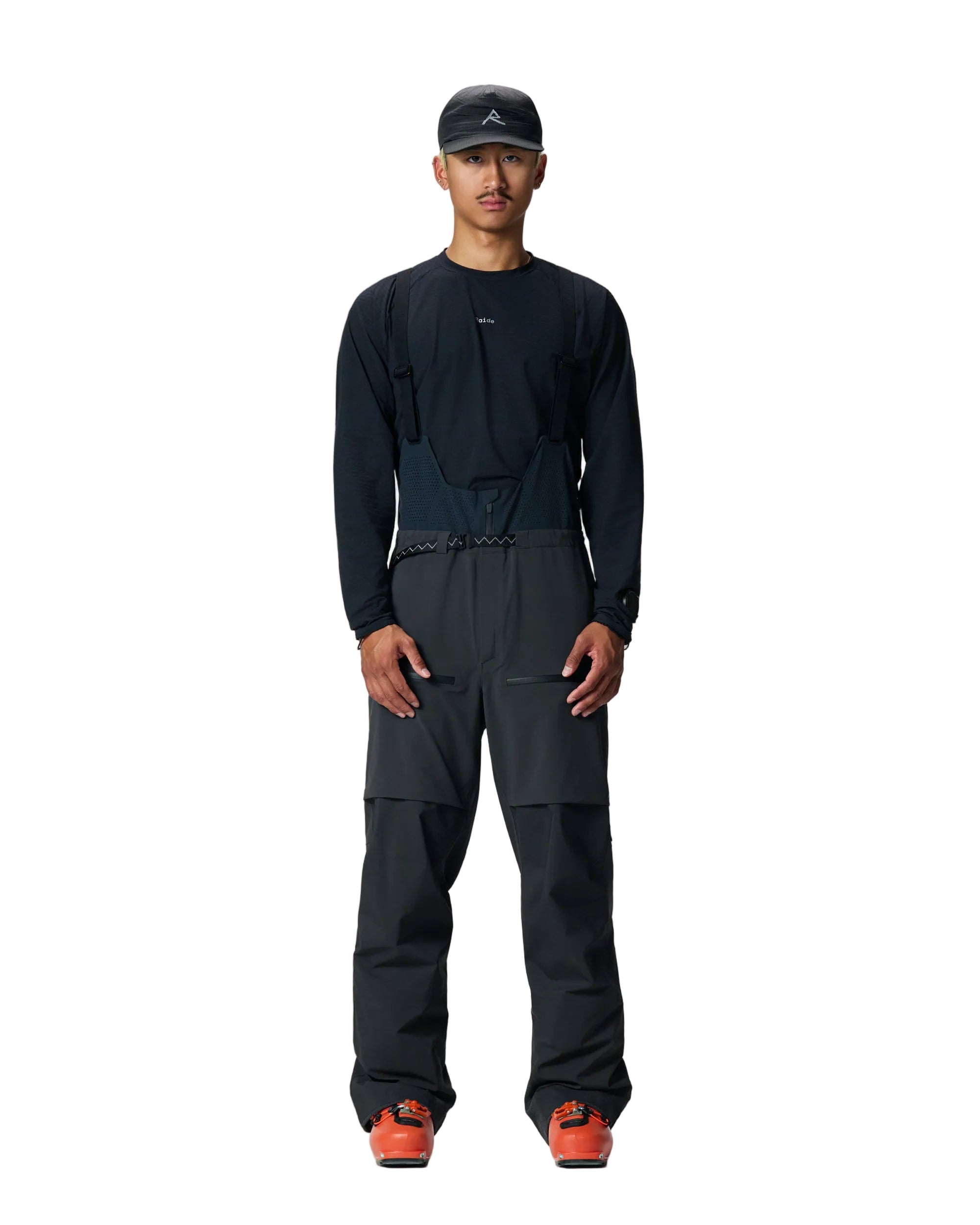 Raide M Men's LF Hybrid Bib Winter Apparel - Winter Apparel Mens Softshell Bottom Raide Large Reg Black