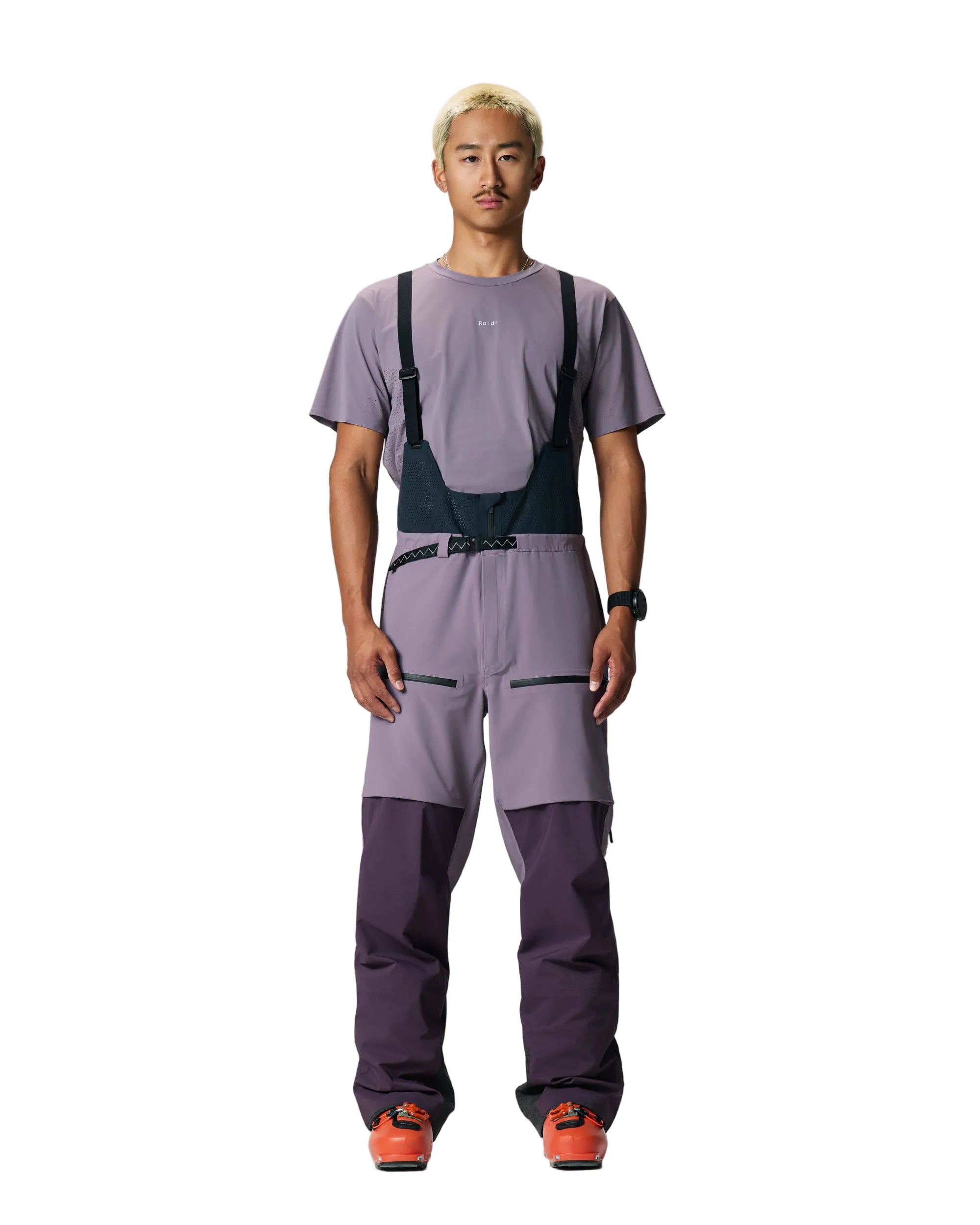 Raide M Men's LF Hybrid Bib Winter Apparel - Winter Apparel Mens Softshell Bottom Raide Large Reg Dusk