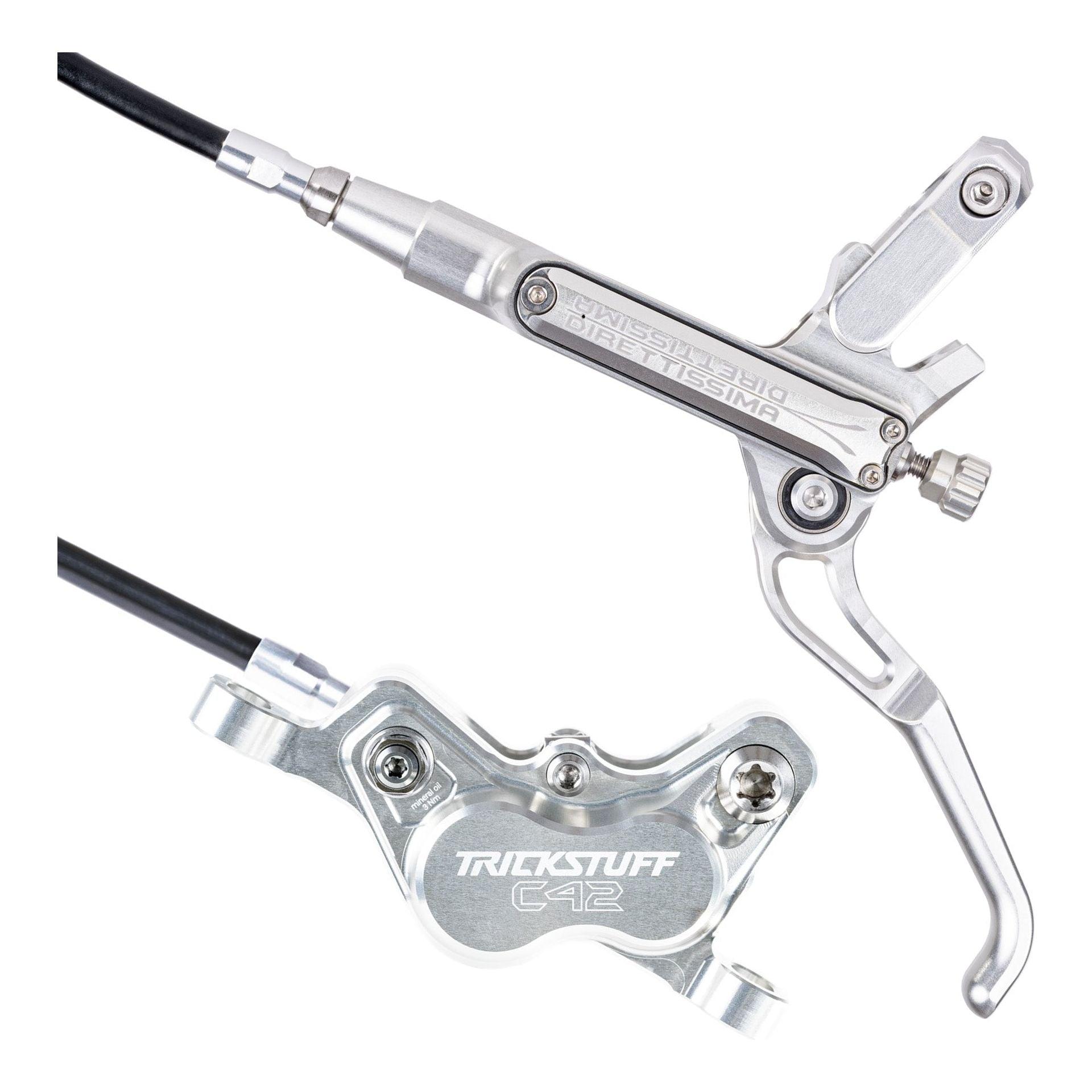 Trickstuff Direttissima Set F&R Full Silver Cycling Parts - Brake - Disc Brake Trickstuff   