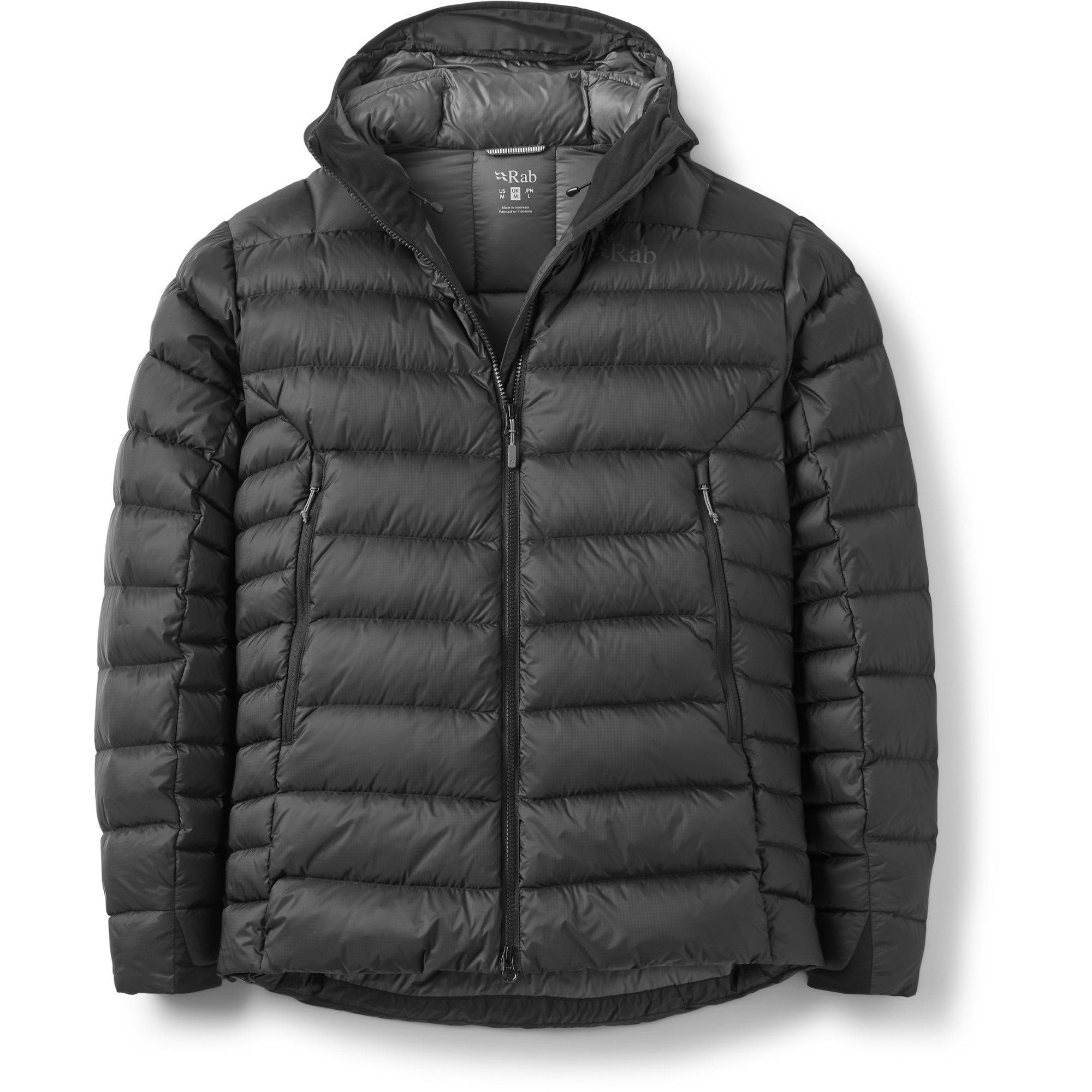 RAB electron pro hoody tempest black front