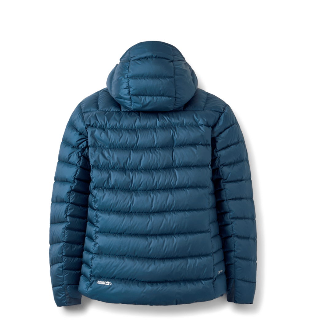 RAB electron pro hoody tempest blue back