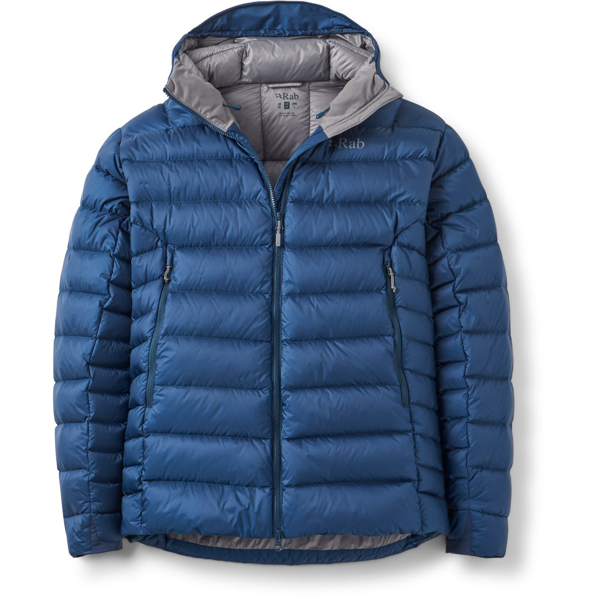 RAB electron pro hoody tempest blue front