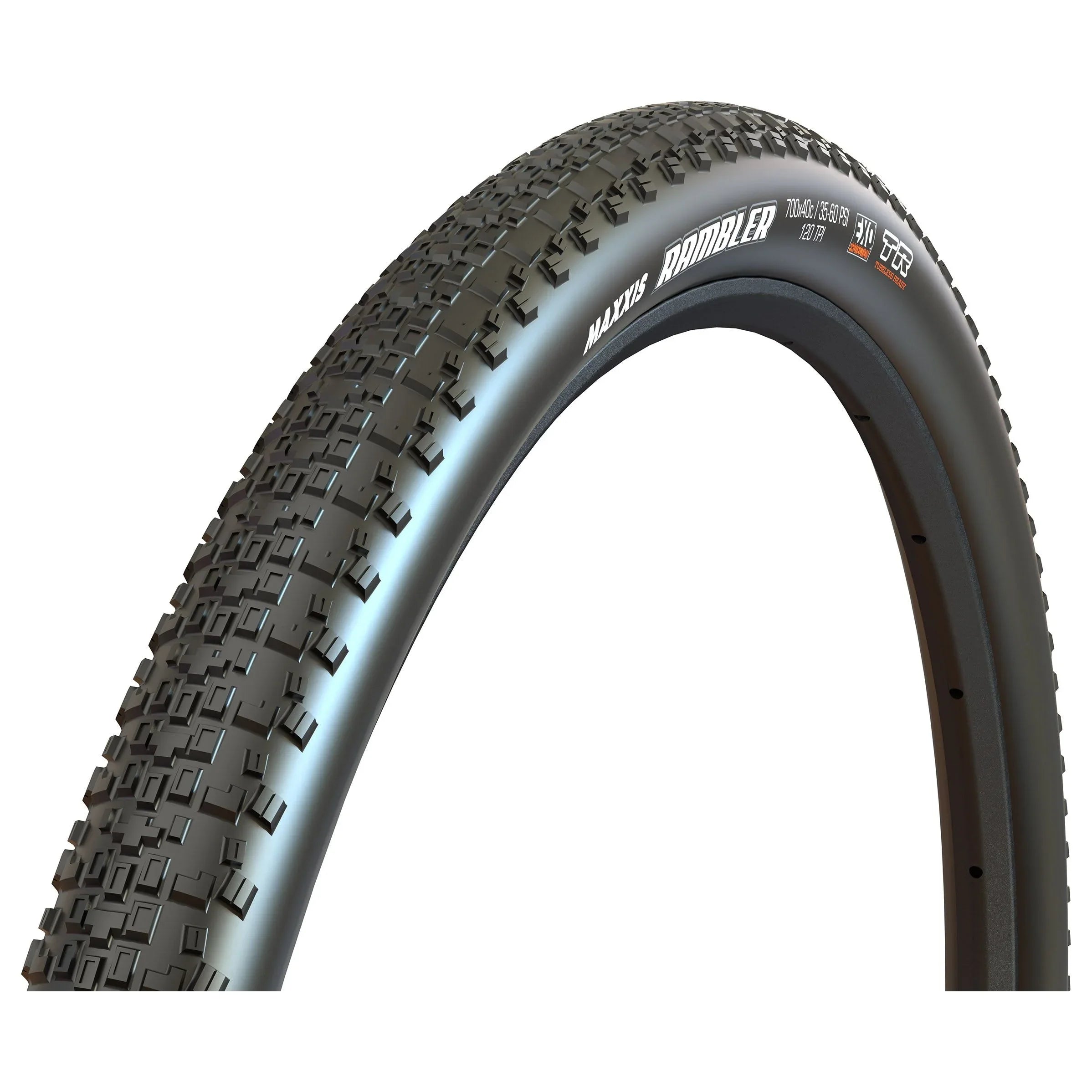 Maxxis, Rambler, Gravel Tire, 700x45C, Folding, Tubeless Ready