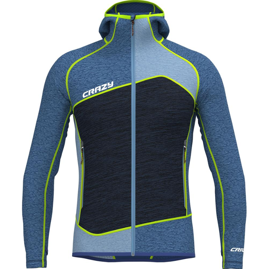 Crazy M Resolution Pull Winter Apparel - Winter Apparel Mens Mid Layer Top Crazy XLarge Liken-Blue