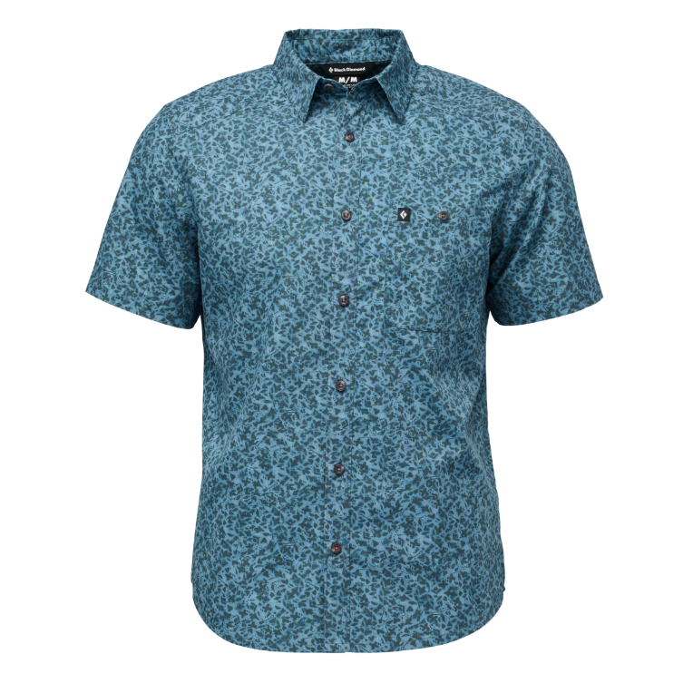 Black Diamond M Wingate Short Sleeve Shirt Summer Apparel - Mens - Tops Black Diamond Extra Large Charcoal BD Glyphs