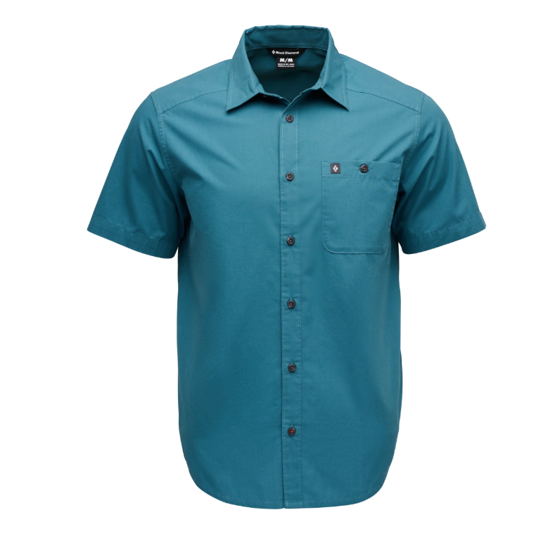 Black Diamond M Wingate Short Sleeve Shirt Summer Apparel - Mens - Tops Black Diamond Extra Large Creek Blue