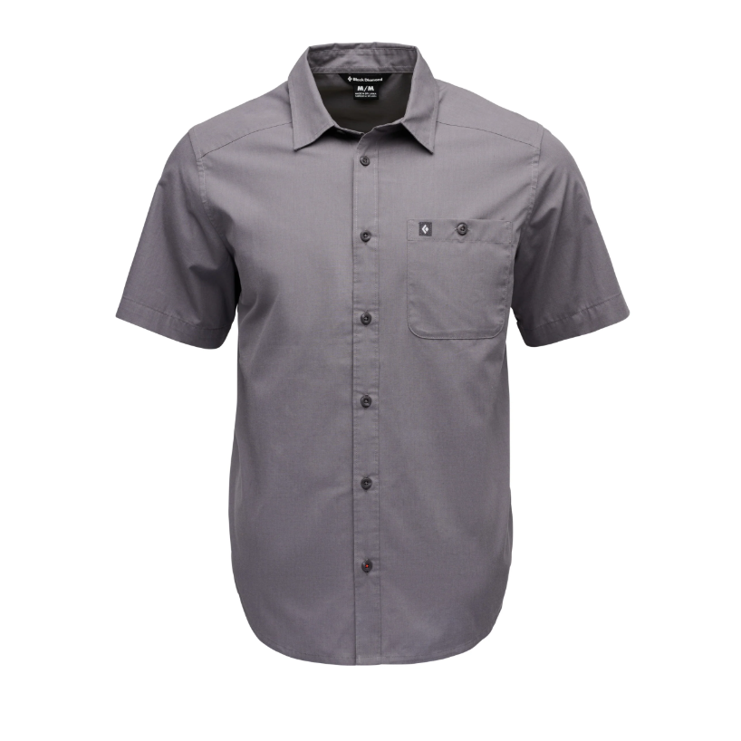 Black Diamond M Wingate Short Sleeve Shirt Summer Apparel - Mens - Tops Black Diamond Large Steel Grey