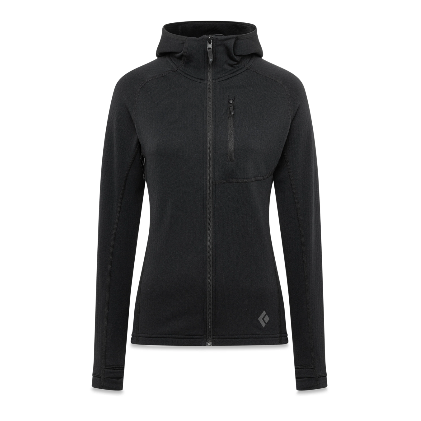 Black Diamond W Coefficient Hoody Winter Apparel - Winter Apparel Womens Mid Layer Top Black Diamond Extra Small Black