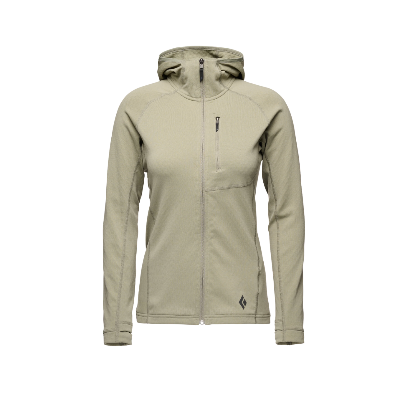 Black Diamond W Coefficient Hoody Winter Apparel - Winter Apparel Womens Mid Layer Top Black Diamond Extra Small Pine Smoke