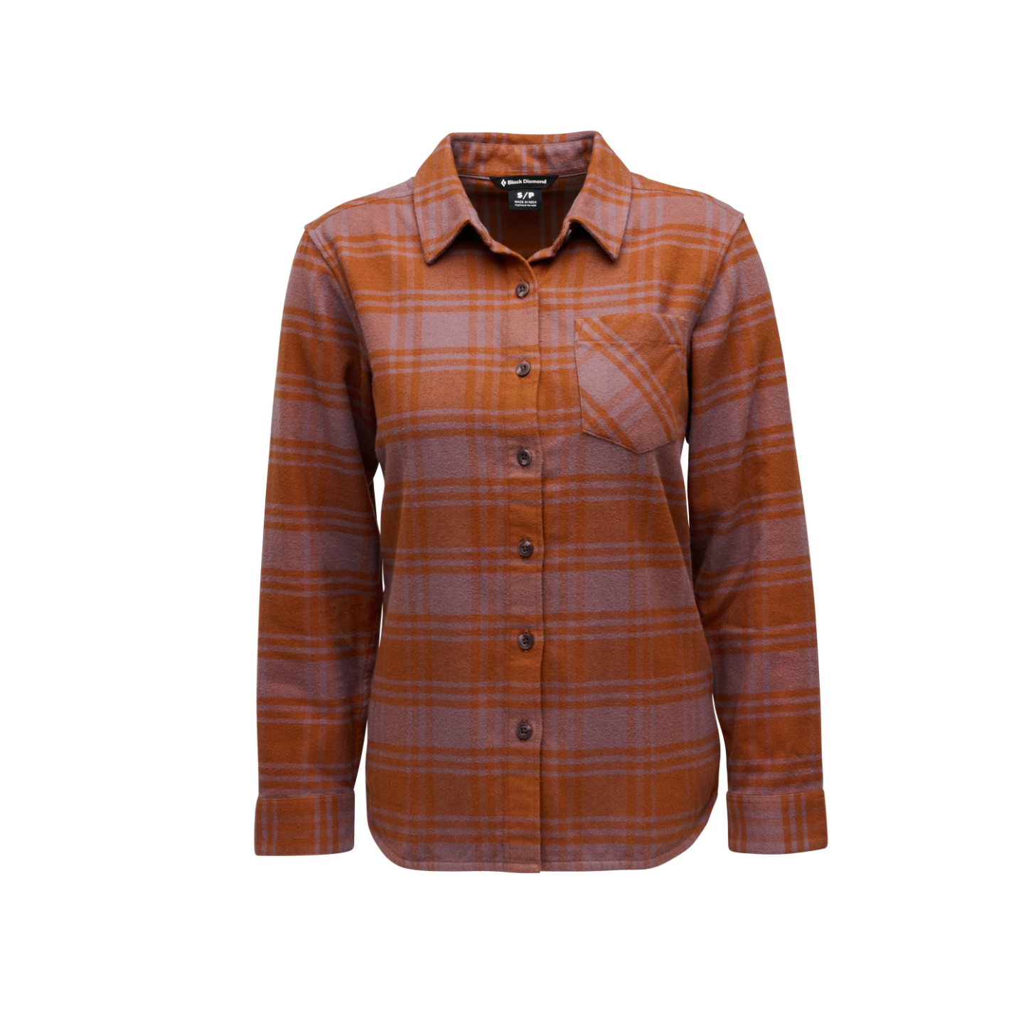 Black Diamond W Project Flannel Winter Apparel - Winter Apparel Womens Mid Layer Top Black Diamond Extra Small Dark Mauve-Clay