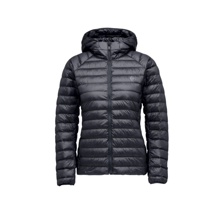 Black Diamond W Deploy Down 0.5 Full Zip Hoody Winter Apparel - Winter Apparel Womens Insulated Top Black Diamond Extra Small Black