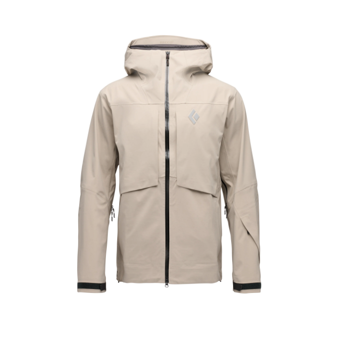 Black Diamond M Factor Shell Winter Apparel - Winter Apparel Mens Hardshell Top Black Diamond Small Moonstone