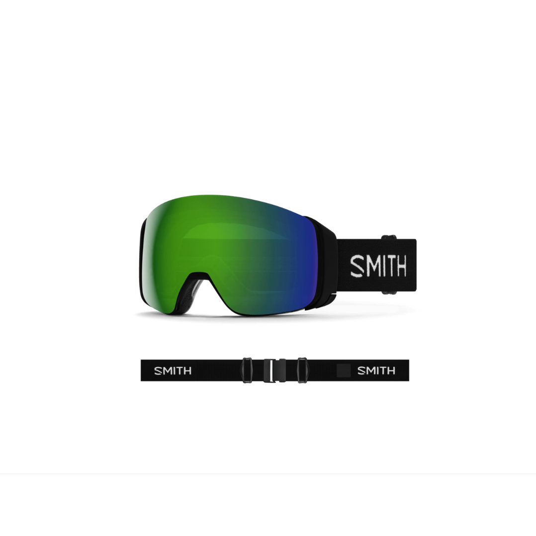 Smith 4D Mag Goggles Eyewear - Goggles Smith Optics Black // Chromopop Sun Green Mirror