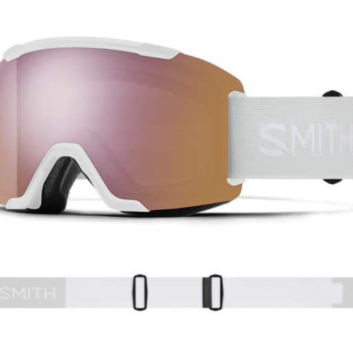 Smith Squad Goggle Eyewear - Goggles Smith Optics White Vapor | ChromaPop Everyday Rose Gold Mirror