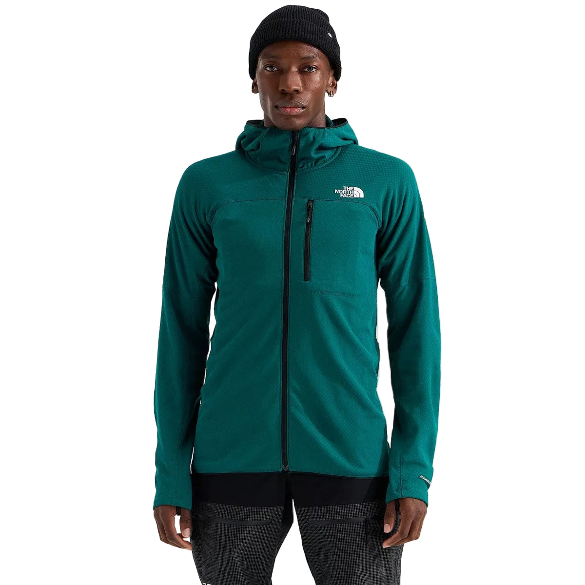 The North Face M Summit FUTUREFLEECE Full Zip Hoodie Winter Apparel - Winter Apparel Mens Mid Layer Top The North Face Large Pacific Teal