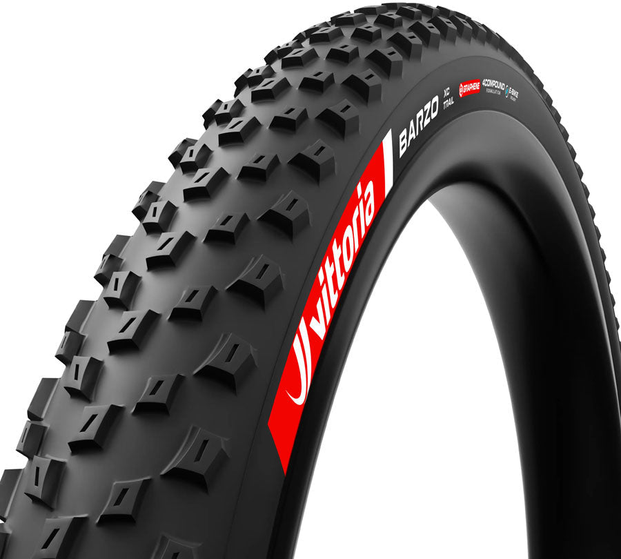 Vittoria Barzo XC Trail Tire - 29 x 2.40, Black/Brown, 4C, E-Bike - three-quarter
