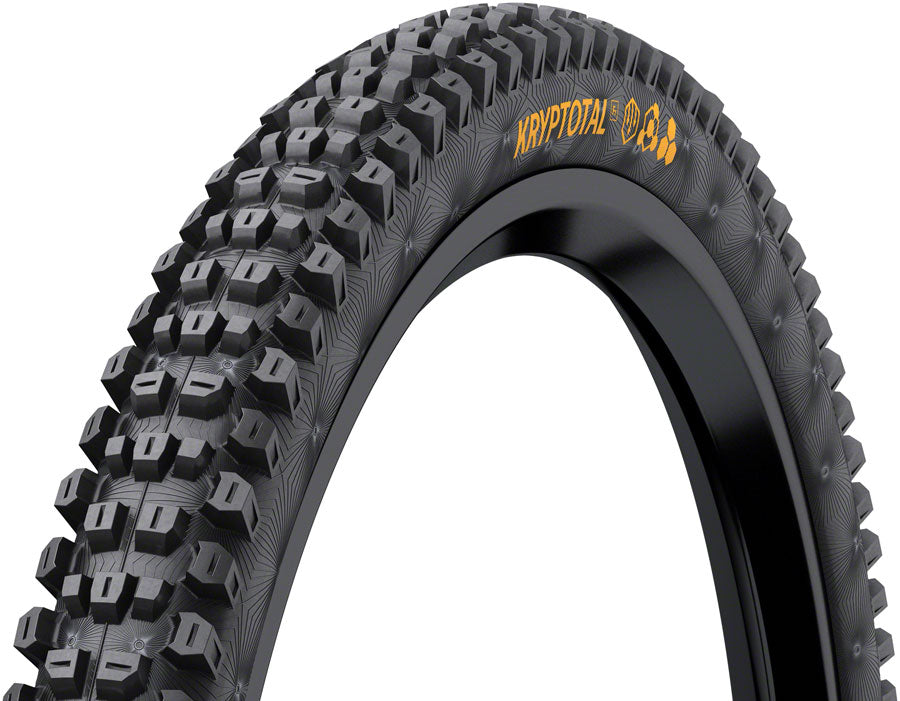 Continental Kryptotal Front Tire - 29 x 2.40, Tubeless, Folding, Black, SuperSoft, Enduro Casing, E25 - three-quarter