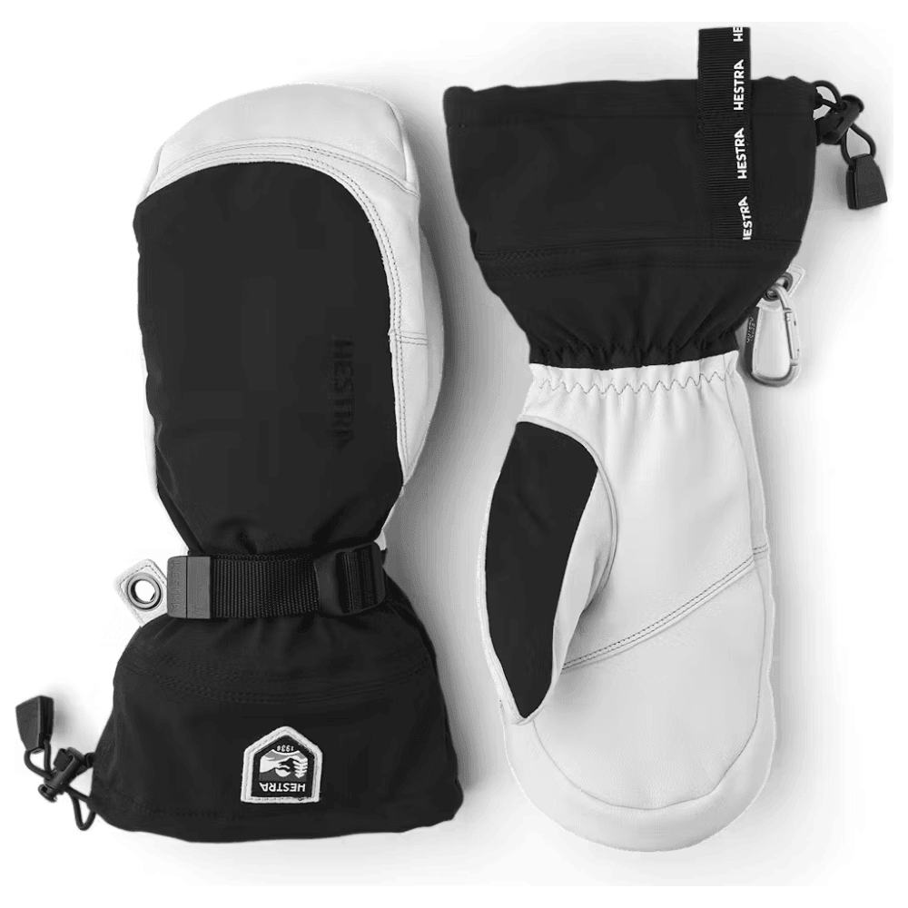 Black/Off White 06 Hestra Army Leather Extreme Mitt