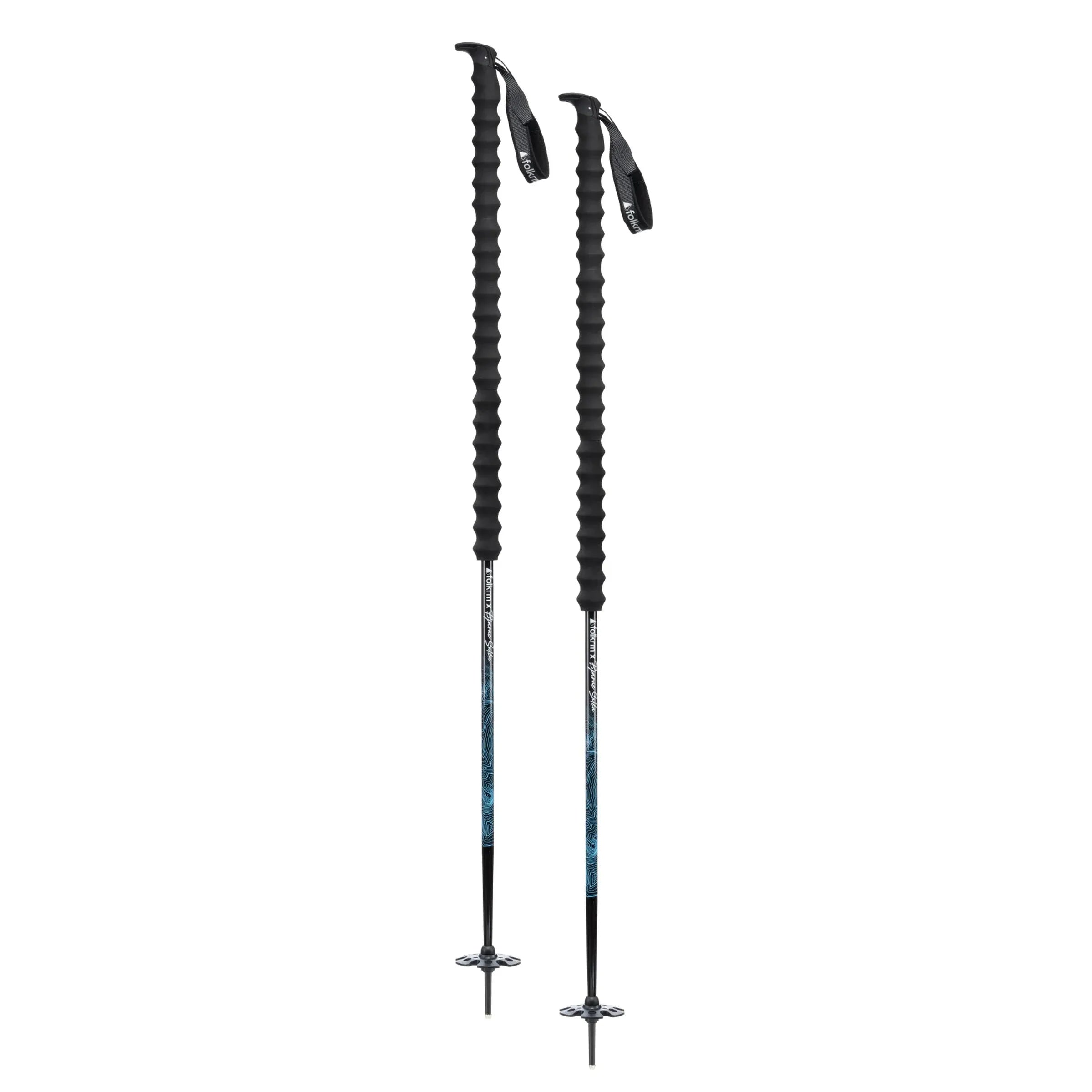 Folkrm Wyeast Ski Pole Poles - Touring Poles Folkrm 105cm Bjarne Blue