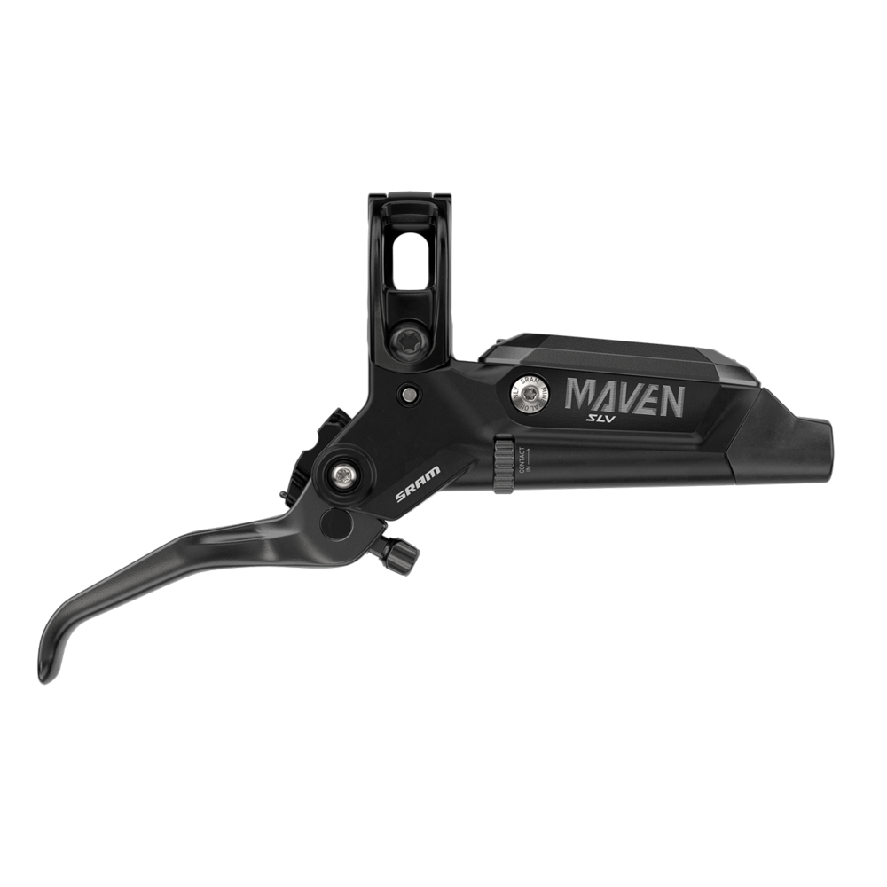 SRAM Maven Silver Disc Brake and Lever - Front, Post Mount, 4-Piston, Aluminum Lever, SS Hardware, Black, A1 Cycling Parts - Brake - Brake Lever SRAM