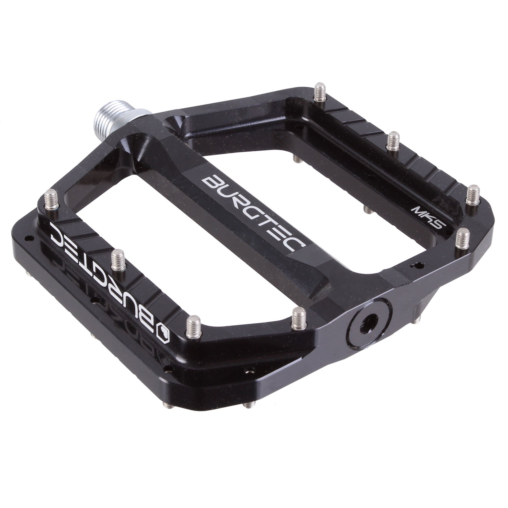 Burgtec Penthouse MK5 Pedals, CrMo - Black - three-quarter