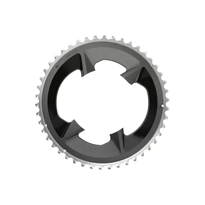 SRAM CHAIN RING ROAD 46T 107BCD 2X12 FORCE POLAR GREY WITH COVER PLATE