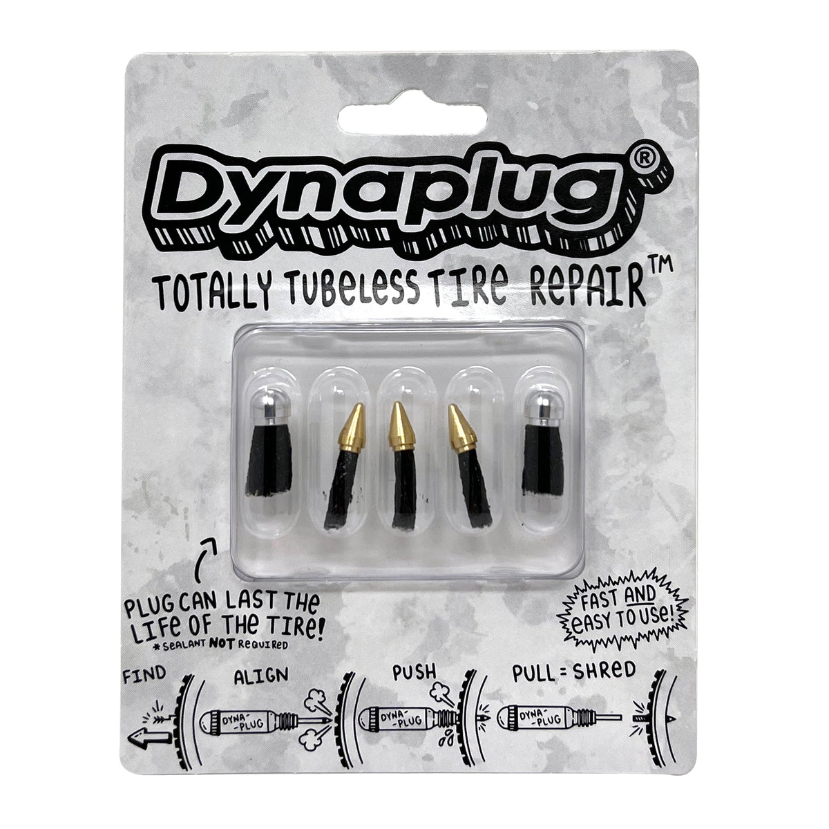 Dynaplug REPAIR PLUGS-COMBO Pack-for DYNAPLUGGER, RACER PRO & MEGAPILL Cycling Accessories - Repair Dynaplug