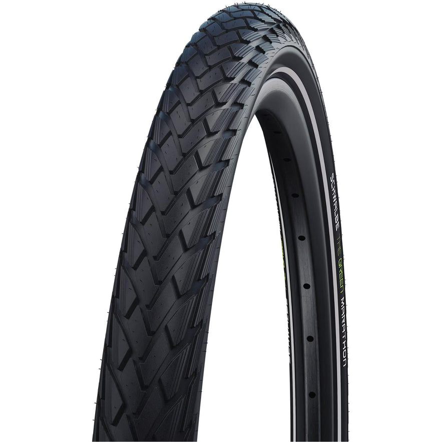 Schwalbe Green Marathon Tire - 26 x 2.00 Clincher Wire Black/Reflective Performance Line GreenGuard TwinSkin Addix Tires and Tubes - Mountain Tires - 26" Schwalbe