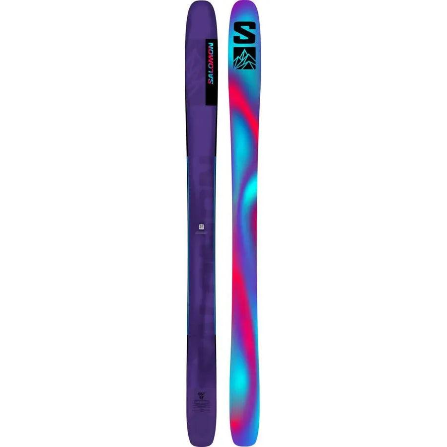 Salomon QST 98 Alpine Ski Skis - Alpine Skis - Mens-Unisex Salomon 169 Tillandsia Purple / Pastel Neon Blue / Poppy Red