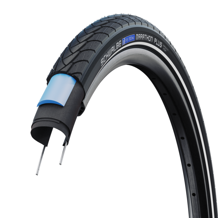 Schwalbe Marathon Plus Tire - 26 x 1.75, Clincher, Wire, Black/Reflective, Performance Line Tires and Tubes - Mountain Tires - 26" Schwalbe