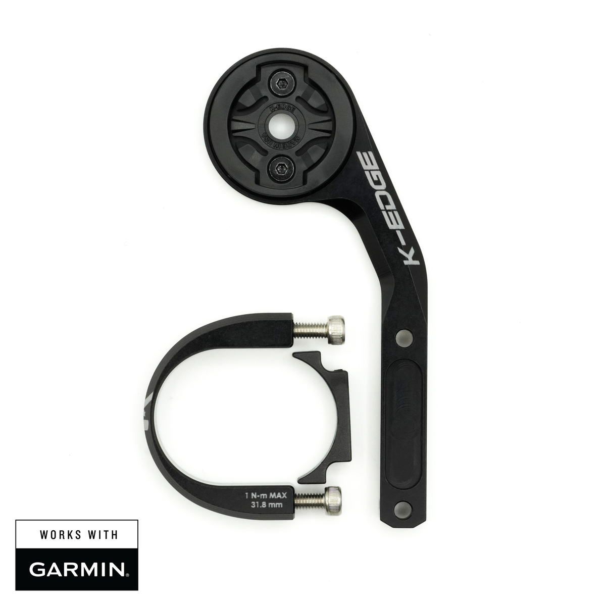 K-EDGE Sport Garmin Mount: 31.8mm, Black Electronics - Bike Computer Accessories K-Edge