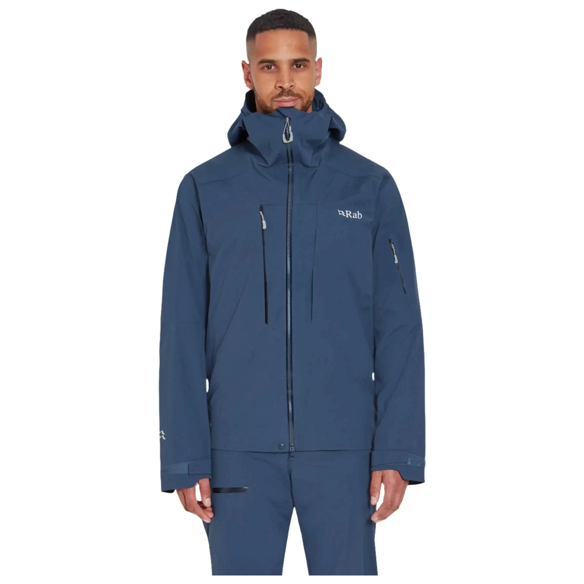Rab M Khroma Kinetic Jacket Winter Apparel - Winter Apparel Mens Hardshell Top Rab Small Tempest Blue/Black 