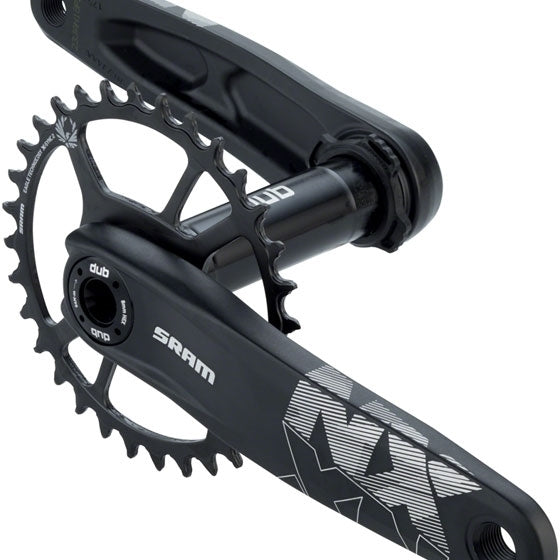 SRAM NX Eagle DUB 170mm Crankset with 32t X-Sync 2 Direct Mount Steel Chainring, Black, Bottom Bracket Not Included Cycling Parts - Crank SRAM