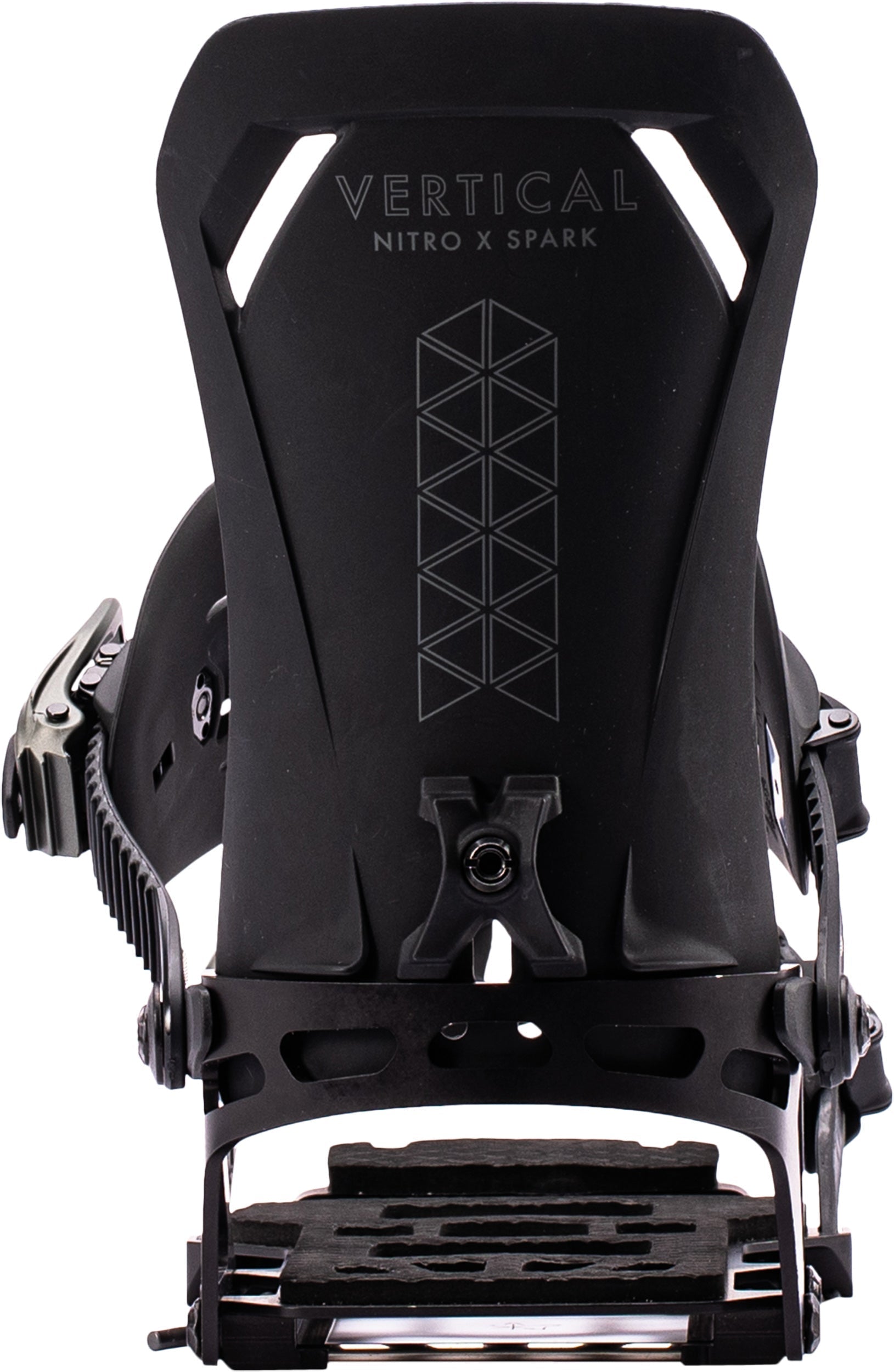 Nitro Vertical ST Splitboard Bindings, Black — rear highback view