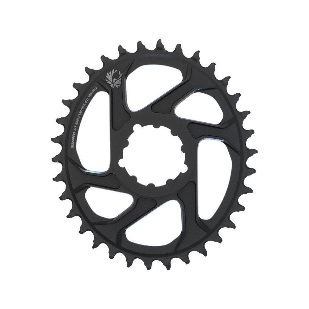 SRAM Eagle Chainring X-Sync 2 Oval 34T Direct Mount 3mm Offset Boost Black Cycling Parts - Chainring SRAM   